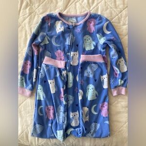 Fleece onesie pajamas Carter’s size 7